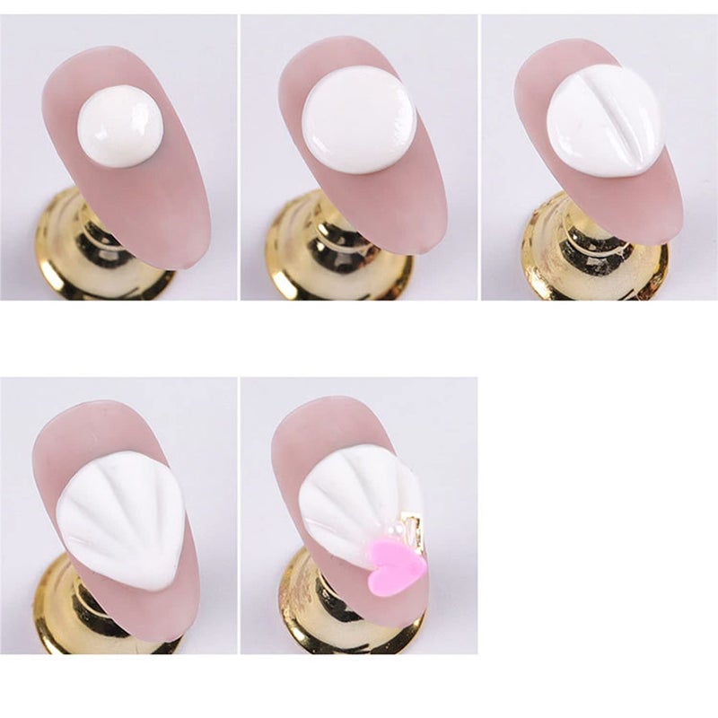 Vonrui 3D Sculpting Gel for Nail Art Carved Embossment Nail Polish,UV Sculpting Gel Nail polish,White Paint for Nails Art - Image 3